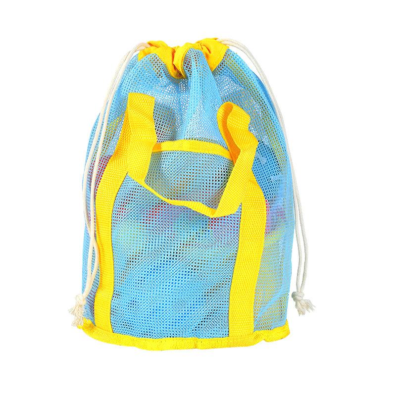 Grid Beach Bag Hand-held Toiletry Bag with Drawstring Pocket Travel Toiletry Bag Children's Toy Storage Bag Bathroom Swimming Bag