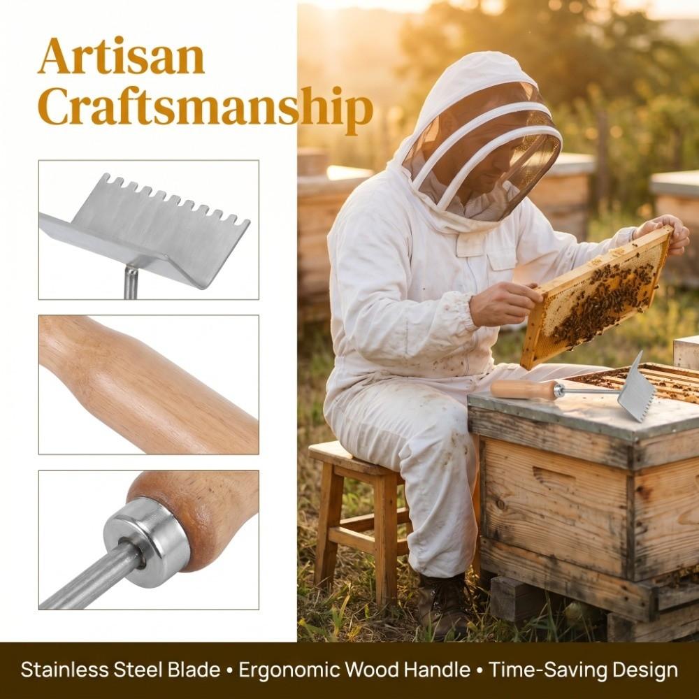 Steady Queen Bee Excluder Durable Honey Scraper Shovel Beehive Frame Shovel Frame Cleaning
