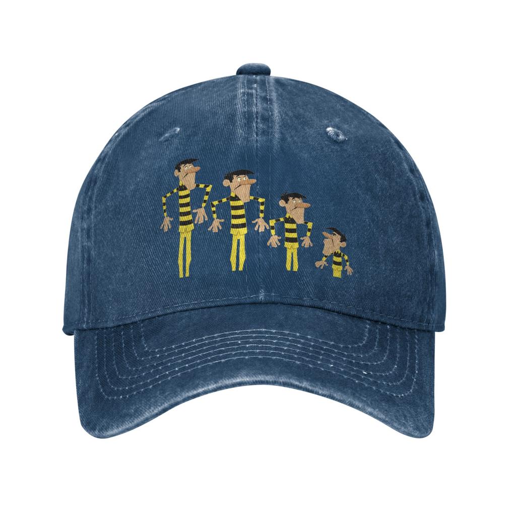Classic Lucky Luke Daltons Yellow Child Escape Prison Baseball Cap Unisex Style Distressed Cotton Snapback Cap Outdoor Hats Cap