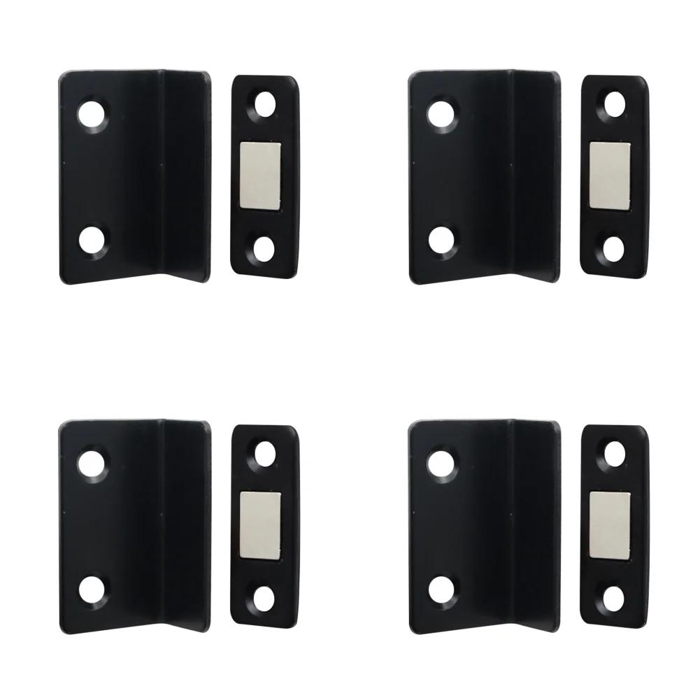Strong Magnetic Cabinet Catches Punch Free Door Stopper Magnetic L-shaped Hidden Door Closer Home Improvement Furniture Hardware