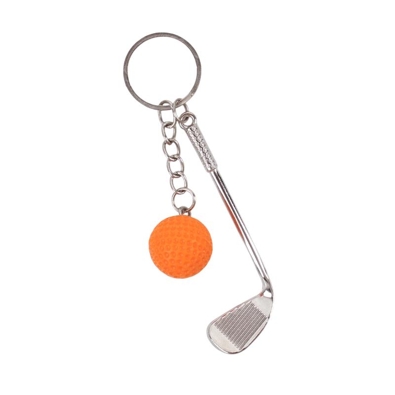 Simulation Mini Golf Ball Keychain Creative Metal Keyring Car Key Holder Bag Pendant Hanging Decoration Couple Gifts