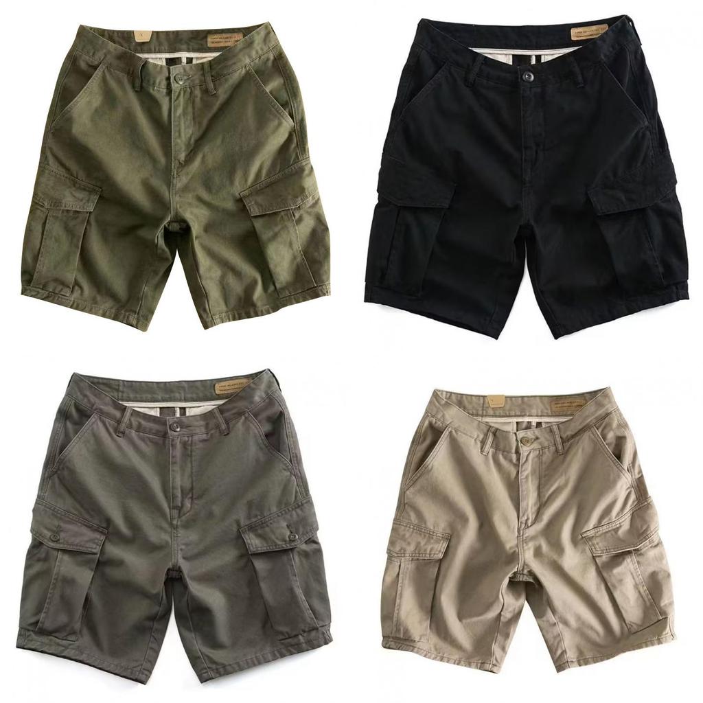Mens Cargo Shorts With Breathable Cotton Fabric For Summer Casual Wear