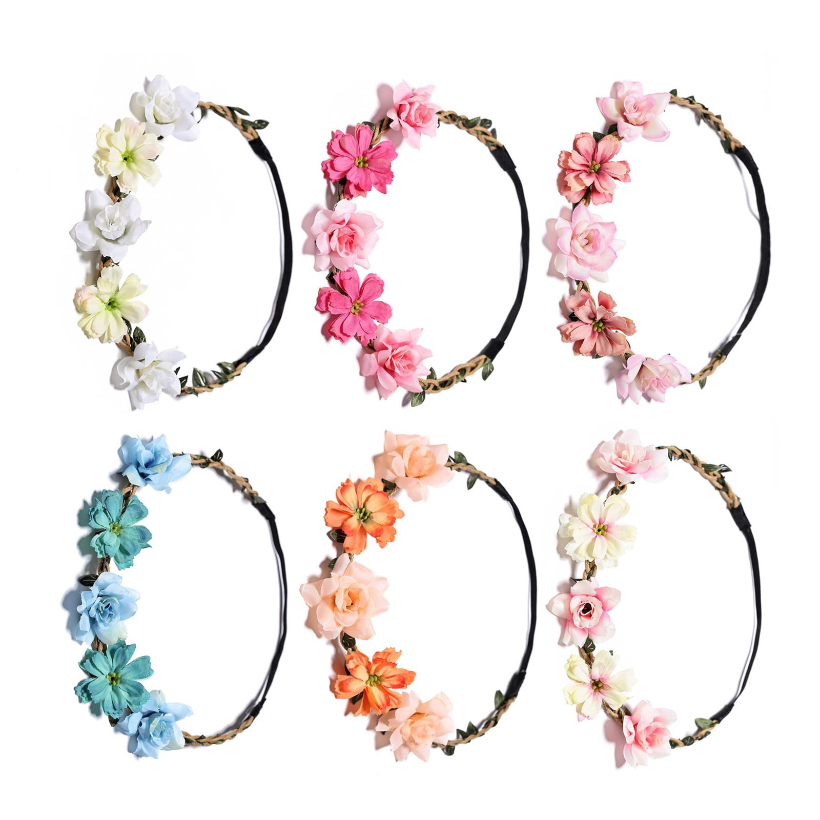 Lady Flower Crown Bridal Crown Bride Bridesmaids Headpiece Hair Wreath Wedding Hair Wreath Women Headpiece 1