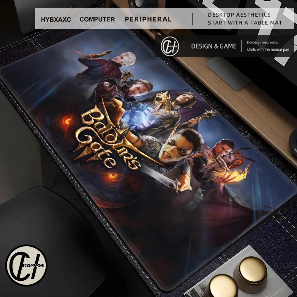 Baldurs Gate Mousepad HD Printing Computer Gamers Desk Mat Locking Edge Nonslip Mouse Pad XXL Xcm Keyboard PC Desk Pads