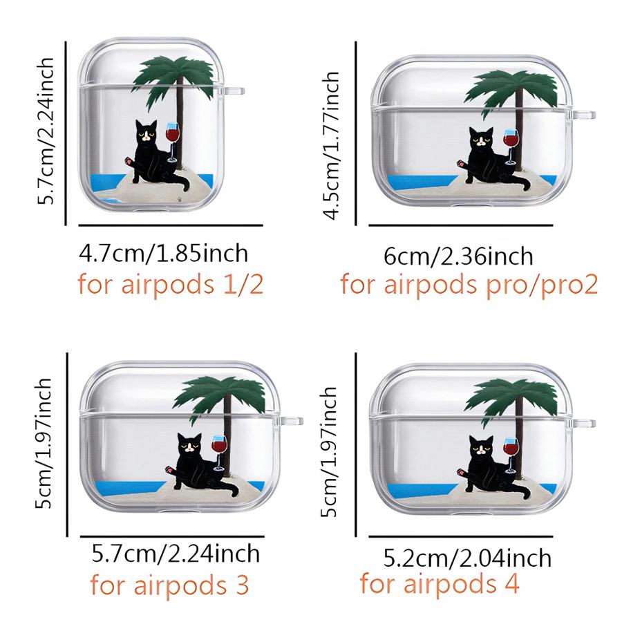 Fashion Kitten Case For Airpods 2 4 Pro3 Pro2 Pro 3 1 Clear Earphone Cases Cover