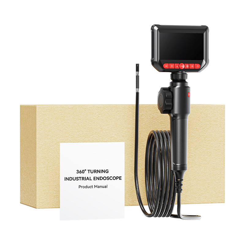 4.3-inch Bi-Directional Borescope, 8.0mm Camera, HD 1080P with LED Illumination for Automotive Repair, Plumbing Inspection