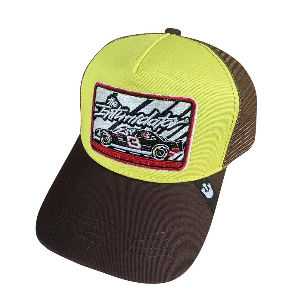 

Baseball Cap Alphabet Scenic Racing Pattern Sun Hat Wide Brim American Truck Driver Cap Sunscreen Breathable Adjustable