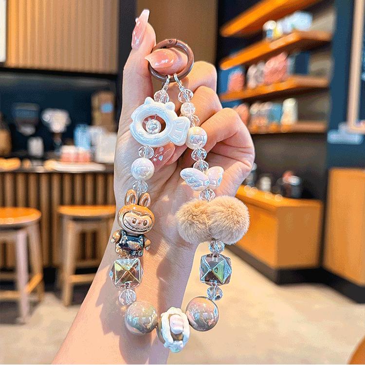 Labu Trendy Mobile Phone Chain DIY Bead String Phone Case Hanging Rope Girlfriend Friend Gift Bag Pendant