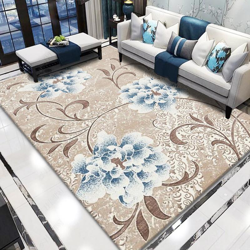 Nordic Abstract Floral 3D Home Large Carpet Living Room Carpet Modern Minimalist Bedroom Rug American Floor Mat