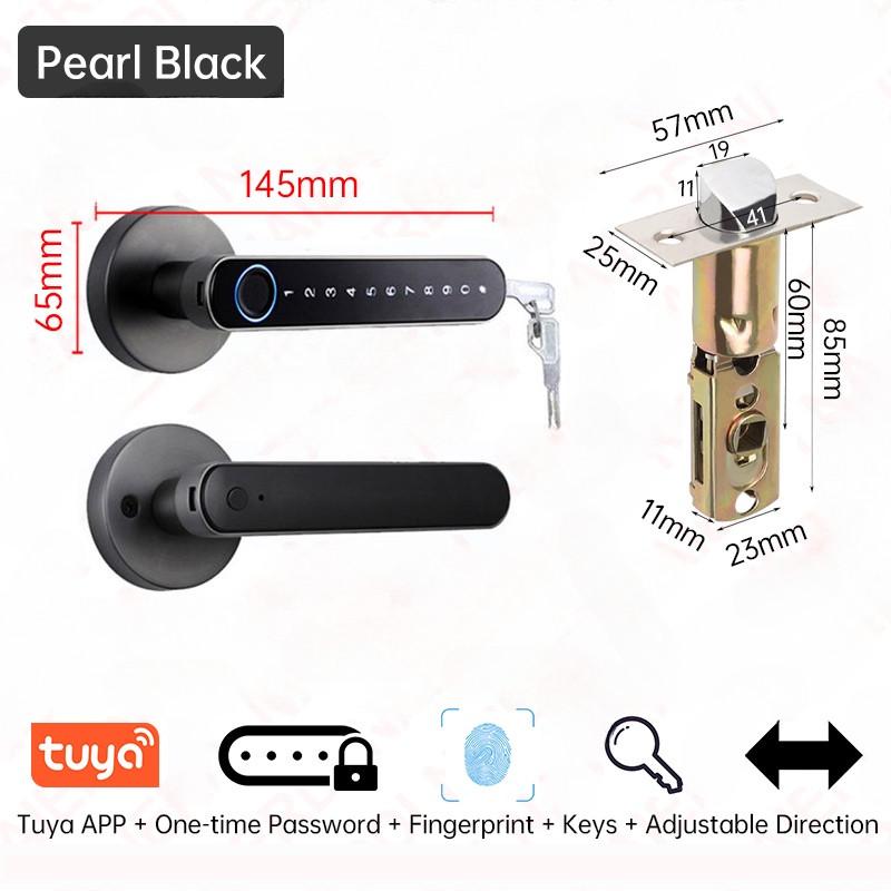 Bedroom Zinc Alloy Door Lock Handle Set Biometric Security Door Lock Smart Fingerprint Keyless Electronic Digital Lock