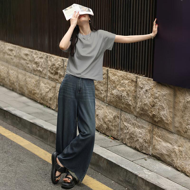 

Women s Minimalist Solid Color Short Sleeve T-shirt M