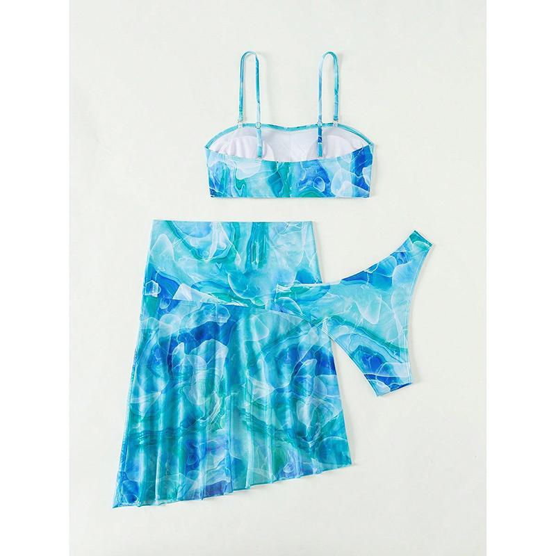 Bikini Woman Swimsuit New Gradient Sling Bikinis Set Three Piece Swimwear Summer Beach Wear Swimming Bathing Suit