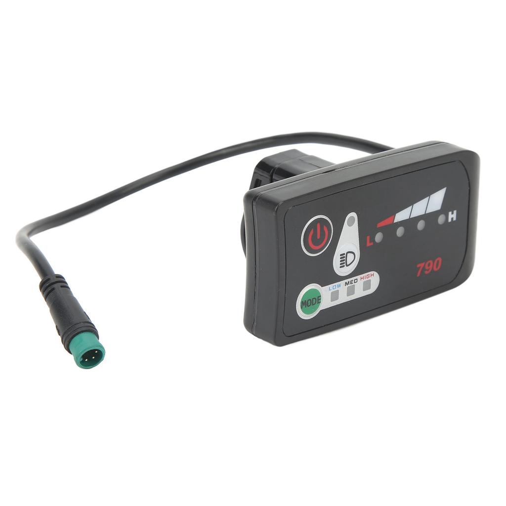 LED-Power-Display-Panel für Elektrofahrrad, Modifikations-Display-Meter mit wasserdichtem 5-Pin-Stecker für 22,2 mm