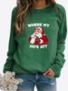 Women's Winter Printed Round Neck Comfortable Sports T-shirt Plus Size Casual Long Sleeve Tops Sweatshirt Printed Sweater Pullover