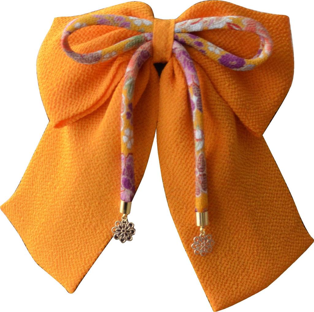 Musee Hakama Hair Accessory Flower 600000500 Ribbon, Haikara-san Ribbon, String, Yellow,