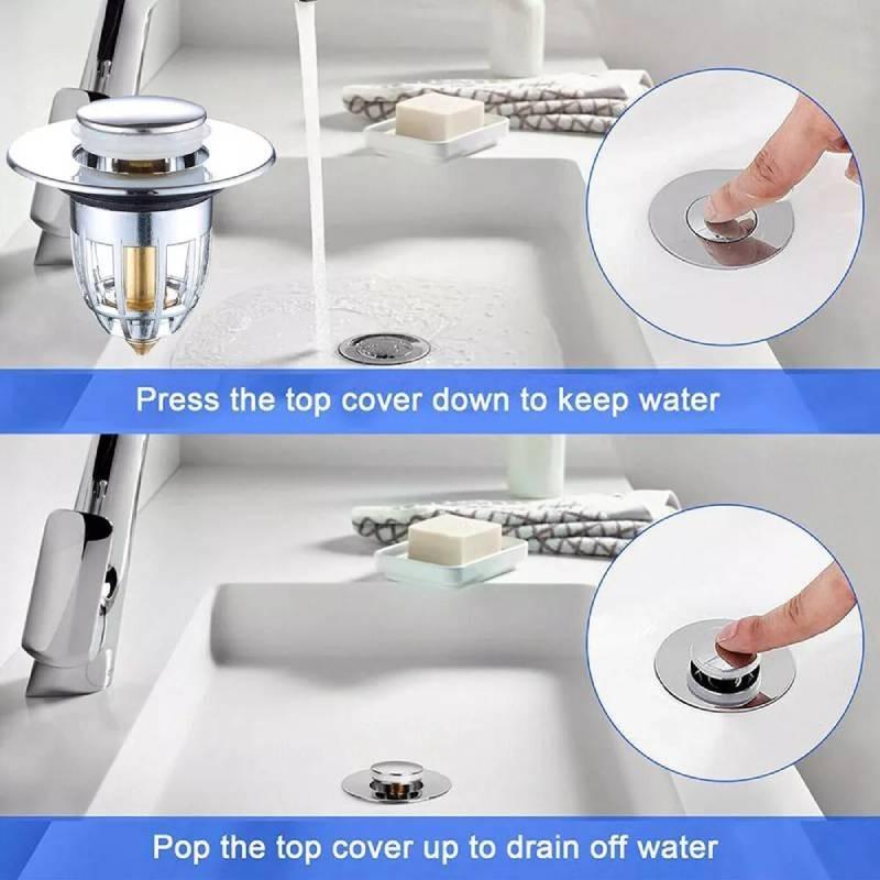 Langlebiger Kunststoff Waschbeckenablauf Pop-up Kern Auslaufsicher Moderne Badezimmerarmatur
