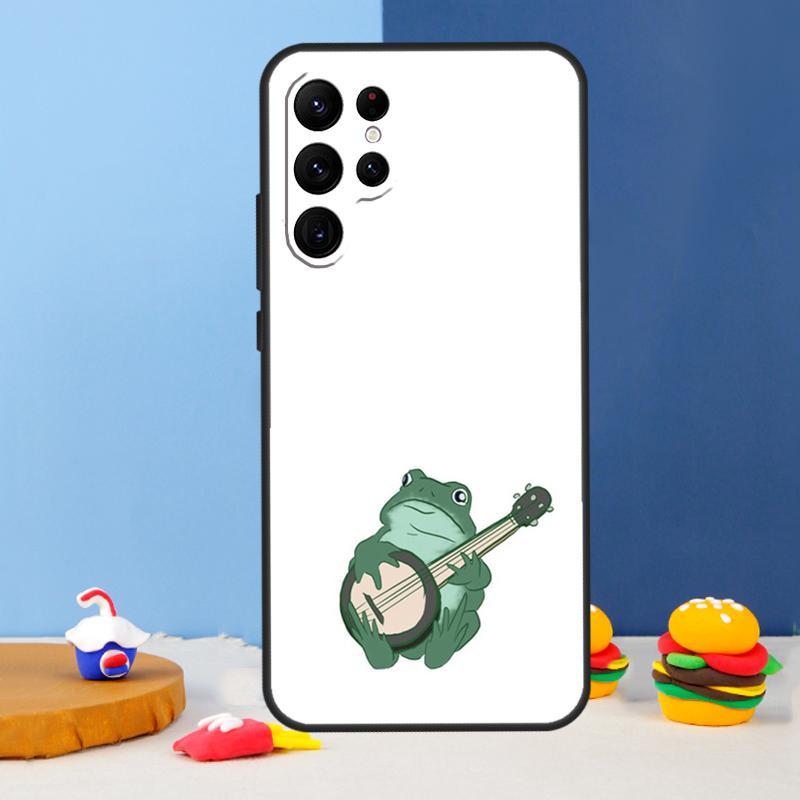 Cartoon Frogs Phone Case For Samsung Galaxy S25 Ultra S9 S10 S20 S22 S21 FE S23 Plus S24 Ultra Cover Coque