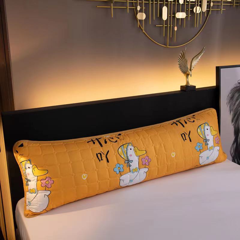 Cotton Padded Long Pillowcase Waterproof Pillowcase for Two People Thickened and Lengthened By 1.2 Meters 1.5M1.8 Household Long Pillowcase