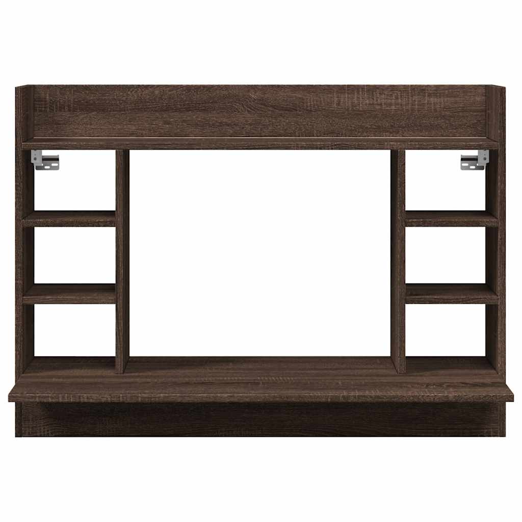 Vidaxl Wall-Mounted Desk, Brown Oak, 105X48X75 Cm