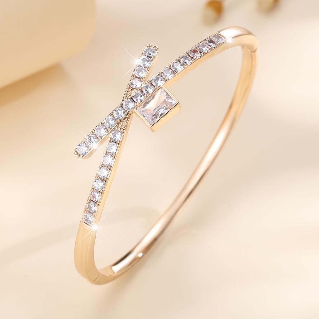 New Fashionable Zircon Cross High-end Full-female Light Luxury Bracelet Bracelet