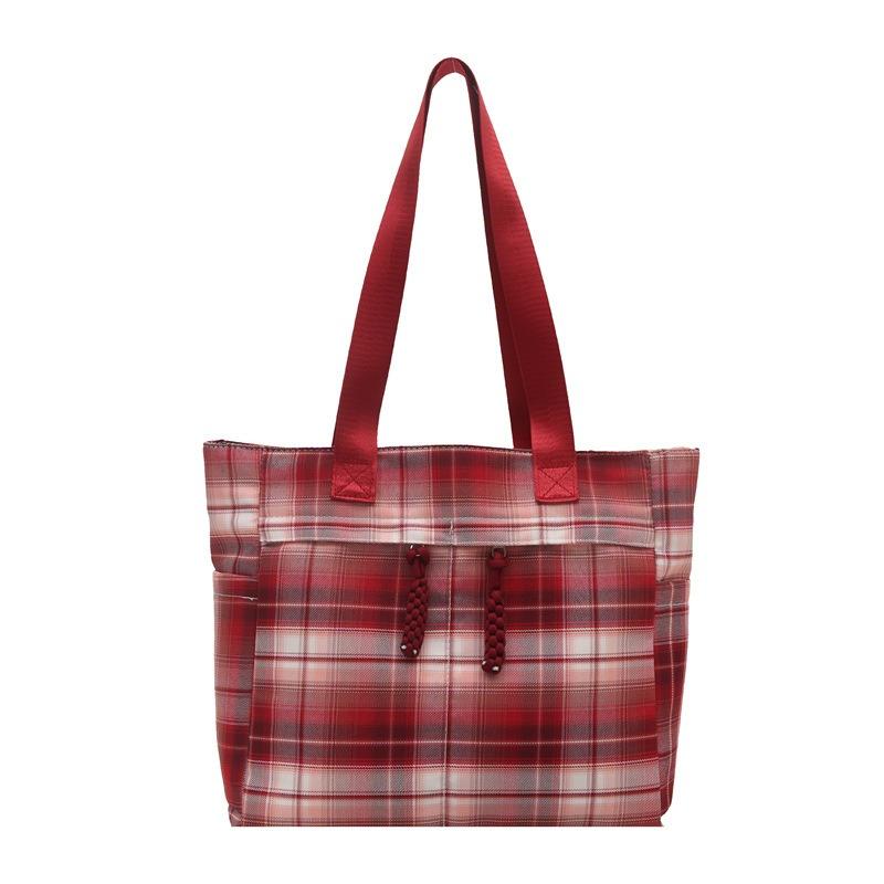 Premium casual plaid beautiful portable tote bag new fashion versatile shoulder bag underarm bag women's bag