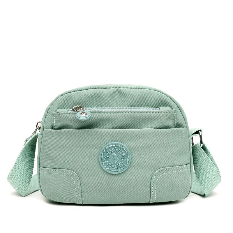 Женская сумка через плечо из холста, универсальная сумка через плечо, корейская версия, простая и стильная, большая вместимость зелёный