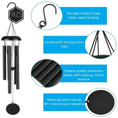 Retro Metal Wind Chimes Aluminum Tube Music Wind Chimes Ornaments Room Decoration Nursery Decoration Hanging Decorations