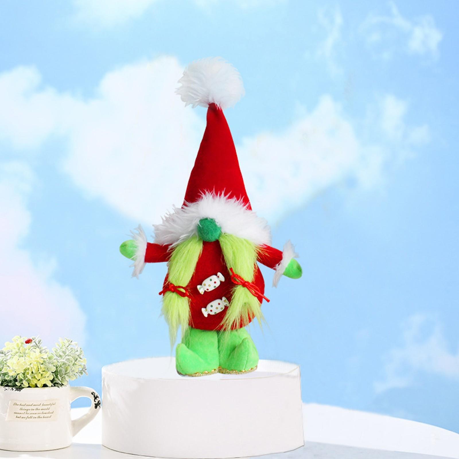 

Рождественские украшения, рождественские украшения для кукол-пончиков, остроконечная шляпа, карликовая кукла, вечеринка, пожилая безликая кукла One Size