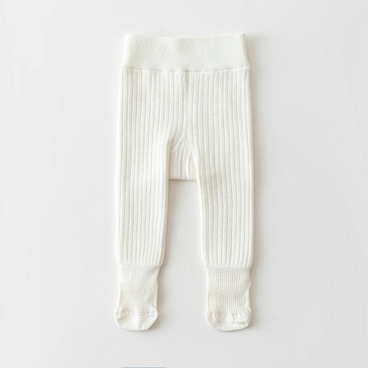 New Winter Girls' Velvet Tights: Thick, Vertical Stripe Base Layer Pants