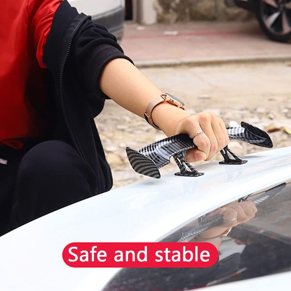 Cars Universal Mini Tiny Trunk Spoiler Auto Exteriores Rear Tail Wings ,9.8inch,Carbon Fiber,1pcs