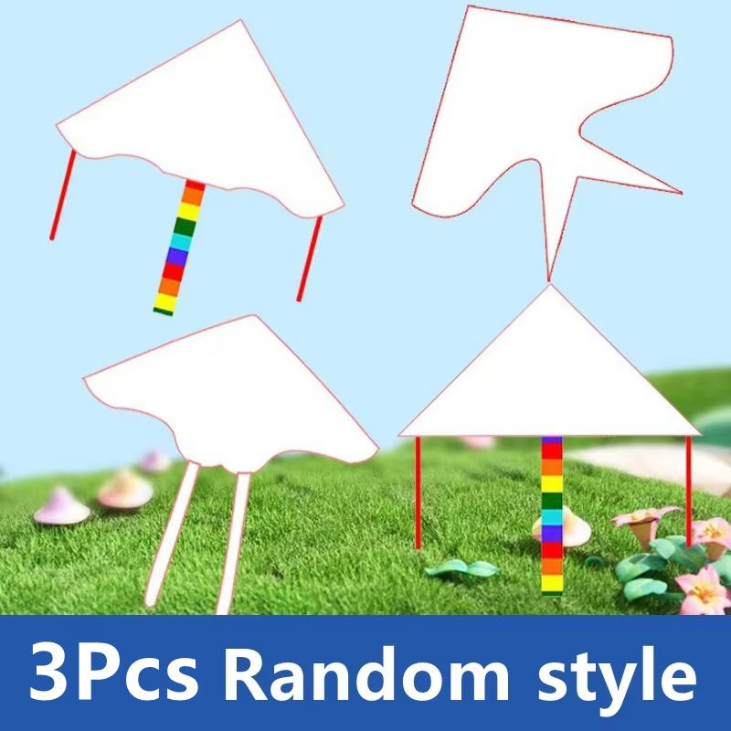 

Набор для изготовления воздушных змеев 3 шт. - Белые змеи, легко запускаемые, с вертлюгом, идеально подходят для детских активностей на свежем воздухе в парках, на пляжах, на лугах