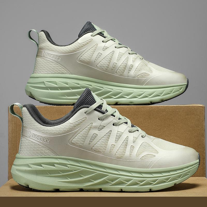 Summer new large-size sprinting men's shoes mesh breathable soft-soled sports shoes couple thick-soled heightening lightweight running shoes