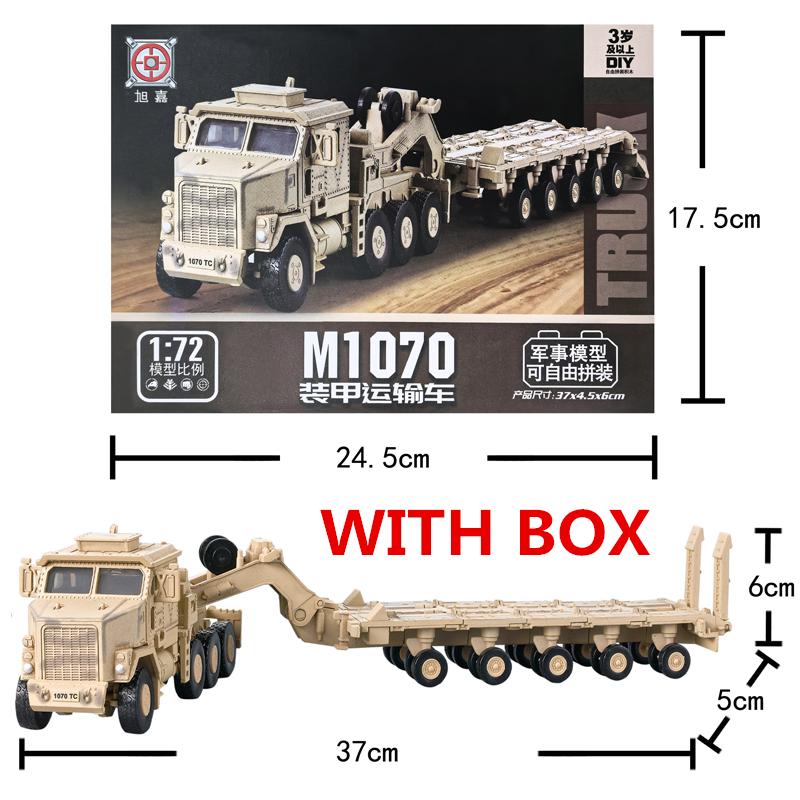 1:72 Creative Military Series Building Blocks Armored Transport Vehicle Green/Yellow M-Track Model Toys For Kids Christmas Gifts