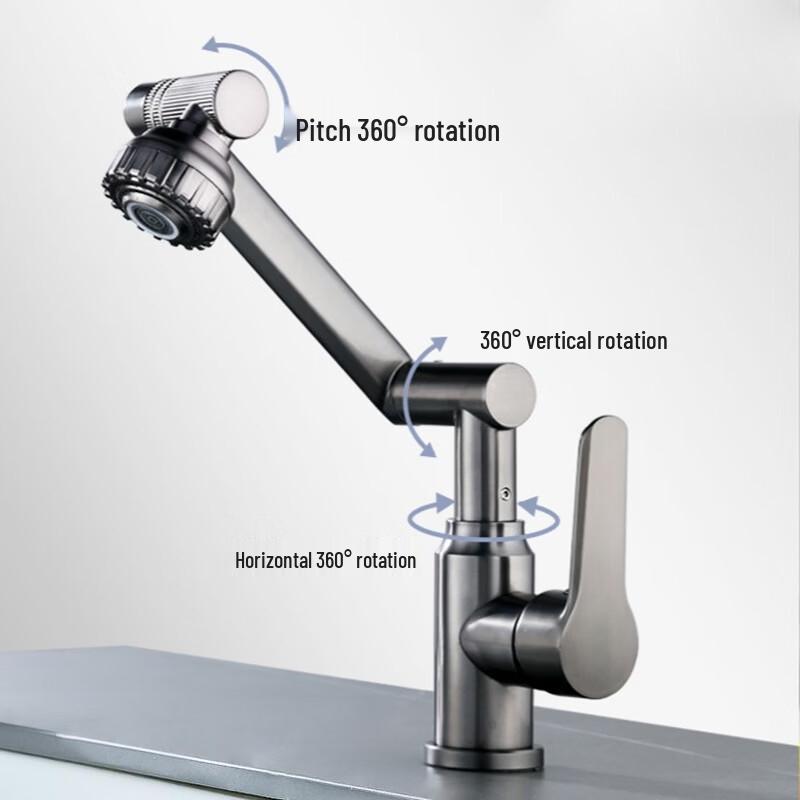 Weimusi Lucky Cat Stainless Steel Hot & Cold Basin Faucet