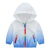 Children's Summer Hooded Breathable Sunscreen Long Sleeve Lightweight Zipper Jacket