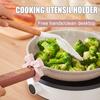 Spatula Holder for Pot Silicone Spoon Rest Bowknot Design Clip Spatula Rest Pot Pan