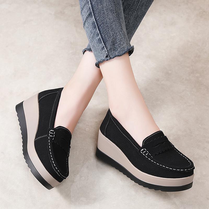 Korean Style Women's White Platform Sneakers - Spring/Autumn 2024 Collection