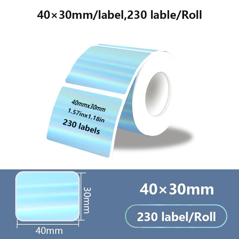 50x50 Laser Transparent Thermal Adhesive Label Roll Compatible for Phomemo M110 M200 M120 M220 E210 P50 DETONG P1 Label Printer