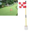 Golf Pin Flag Lochbecher Set für Mini Putting Green Flaggenstock Hof Übungszubehör Tragbar 2