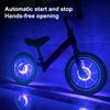 LED Bicycle Wheel Light Auto On Off Rechargeable Waterproof Front Tail Hub Lamp for Night Road Cycling Safety