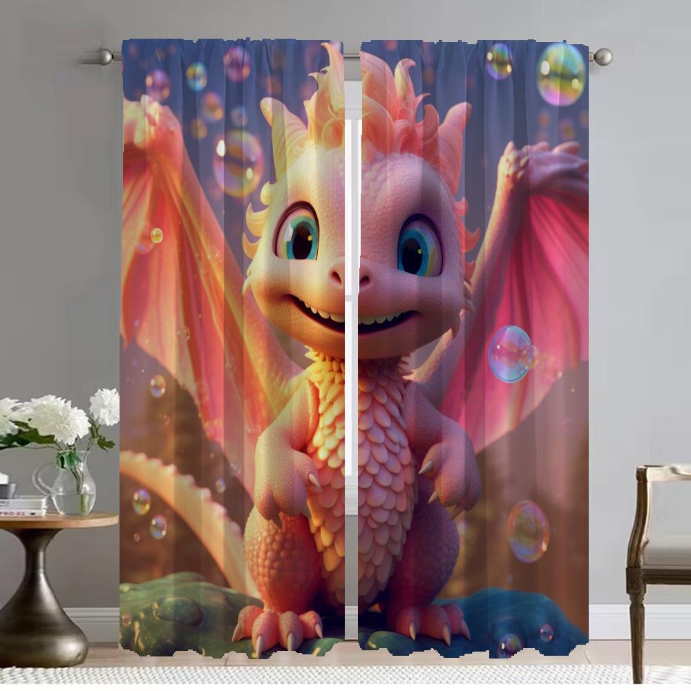 Blackout Kitchen Curtains for Bedroom Little Wyvern Window Curtain for Room 2 Panel Shades Home Interior Curtains Partition