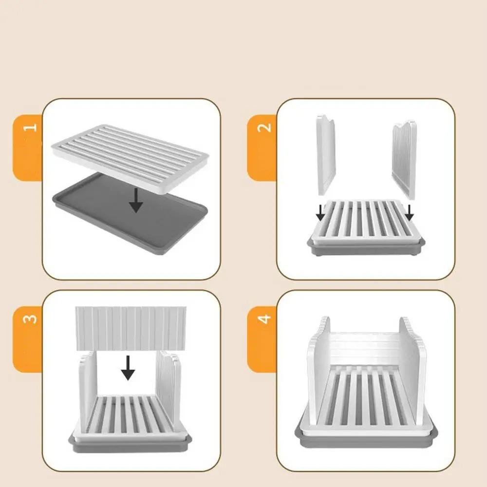 With Bread Crumb Tray Toast Slicer Adjustable Width Bread Slicing Plate Manual Bread Slicer Loaf