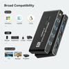 4K@60Hz HDMI-compatible 2x1 Switch Box for 2 Computers Share One Monitor and 4 USB Devices for Keybord Mouse Printer