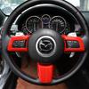 For Mazda MX-5 NC 2009-2014 ABS Carbon Fiber Car Steering Wheel Button Decorative Frame Sticker Car Interior Accessories