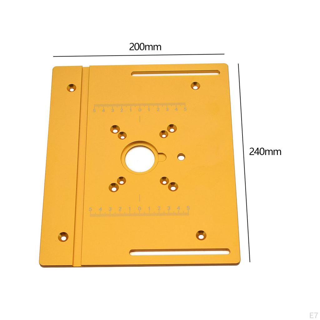 Aluminum Router Table Insert Plate Guide Sliding Brackets 20cm X 24cm/7.87" 9.45" Trimmer Tool for