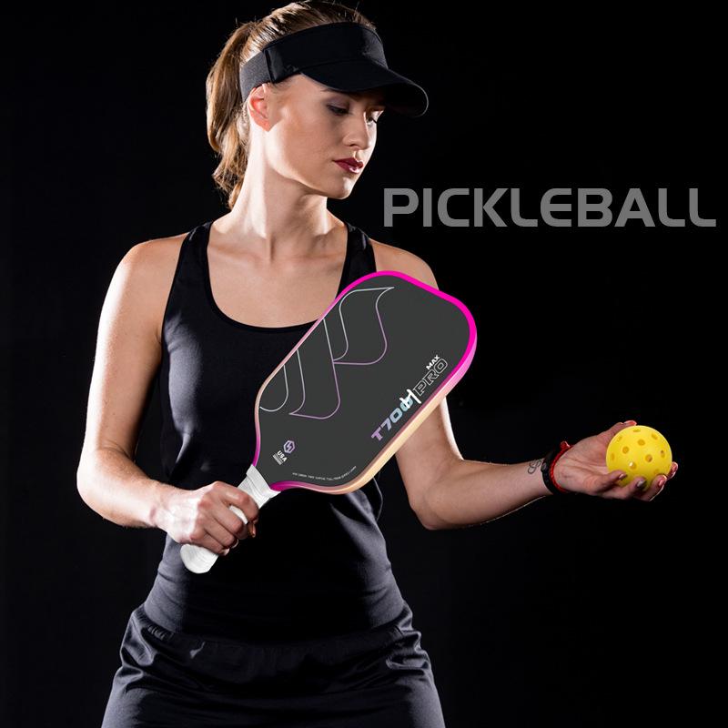 Pickleball Racket T700 Carbon Fiber Matte Silent Set - Professional Paddle Board for Competition