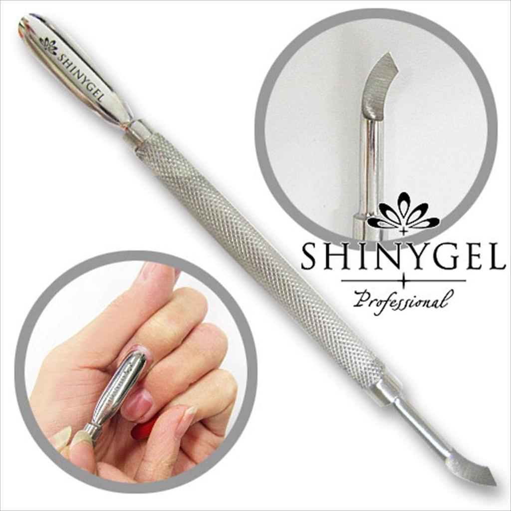 SHINYGEL Professional Metal Pusher Made In Japan Cuticle Care [Right-handed] -
