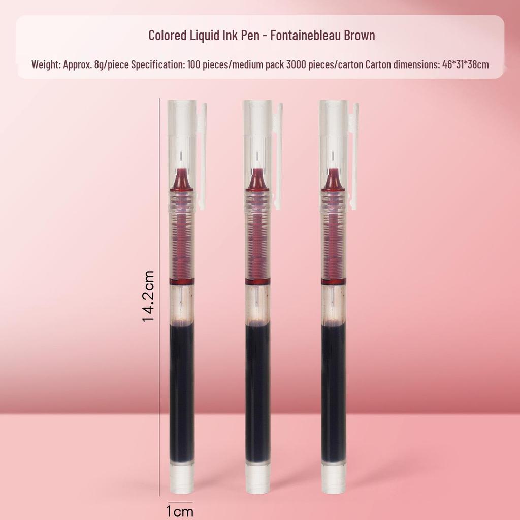 Quick-Drying Black Gel Ink Rollerball Pen, Large Capacity 0.5mm - Ideal for Students and Practice