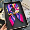 2025 New Luxury Square Silk Scarf for Women Hijab Hair Bands Neckerchief Female Satin Shawl Ribbon Headband Neck Fashion Bandana