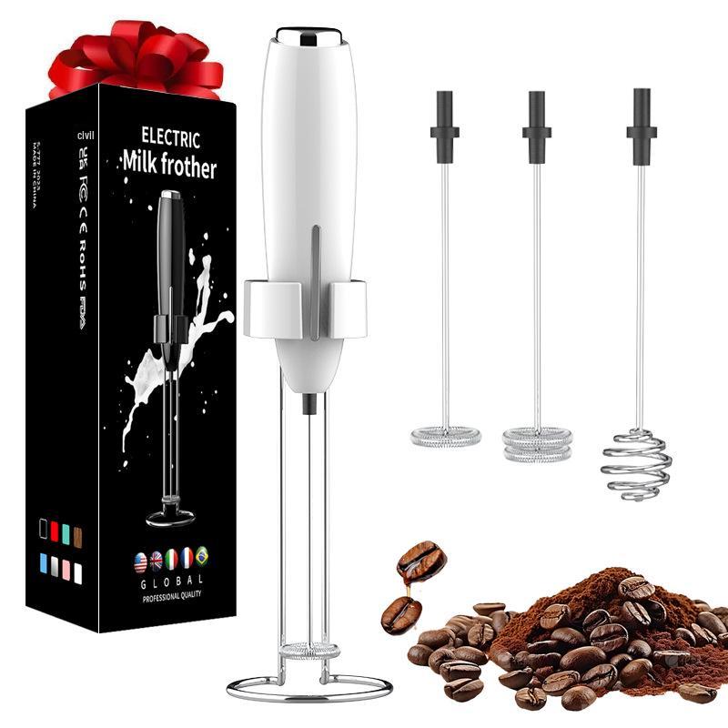Electric Milk Frother & Mini Whisk - Portable Coffee Frother & Egg Beater